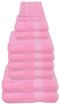 Julie Julsen Handtuch Set 10 tlg. 2 Bade-, 4 Hand-, 2 Gästetücher, 2 Waschhandschuhe Babyrosa