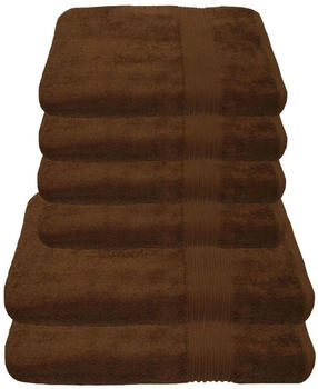 Julie Julsen Handtuch Set 2x 70/140 und 4x 50/100 Schokobraun