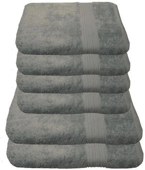Julie Julsen Handtuch Set 2x 70/140 und 4x 50/100 Silbergrau