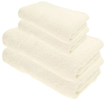 Julie Julsen BIO Duschtuch-Set 4 tlg. 2 Dusch-, 2 Handtücher Weiß