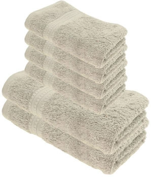 Julie Julsen BIO Duschtuch-Set 6 tlg. 2 Dusch-, 4 Handtücher Silber