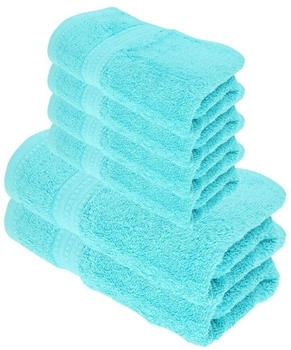 Julie Julsen BIO Duschtuch-Set 6 tlg. 2 Dusch-, 4 Handtücher Türkis