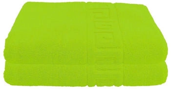 Julie Julsen 2 er Set Premium Handtücher Spirale 900gm2 70 x 120 cm Apfelgrün