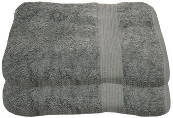 Julie Julsen 2er Set Duschtuch 70 x 140 cm Silbergrau