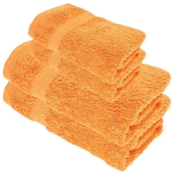 Julie Julsen BIO Duschtuch-Set 4 tlg. 2 Dusch-, 2 Handtücher Orange
