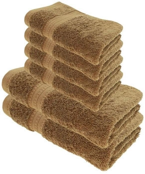 Julie Julsen BIO Duschtuch-Set 6 tlg. 2 Dusch-, 4 Handtücher Walnuss