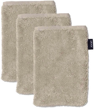 Joop! Waschhandschuh 16x22 Doubleface, Frottier, Baumwolle (3-St) Beige