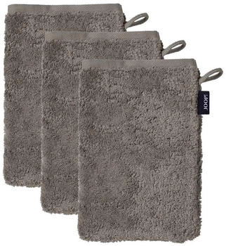 Joop! Waschhandschuh 16x22 Doubleface, Frottier, Baumwolle (3-St) Braun/Grau
