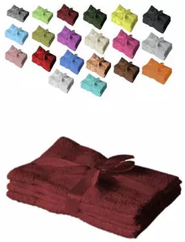 Exklusiv Heimtextil 4 x Handtuch 500 g/m² 50 x 100 cm Bordeaux