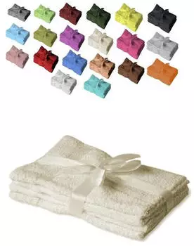 Exklusiv Heimtextil Handtuch 4er Set 50 x 100 cm Naturweiss