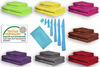 Exklusiv Heimtextil 4 x Handtuch 500 g/m² 50 x 100 cm Schokobraun