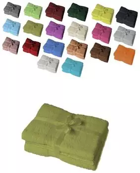 Exklusiv Heimtextil Badetuch 2er Set 100 x 150 cm Kiwi
