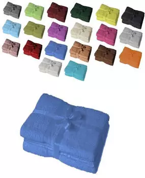 Exklusiv Heimtextil 4 x Duschtuch 500 g/m² 70 x 140 cm Royalblau