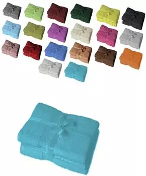 Exklusiv Heimtextil Badetuch 2er Set 100 x 150 cm Türkis