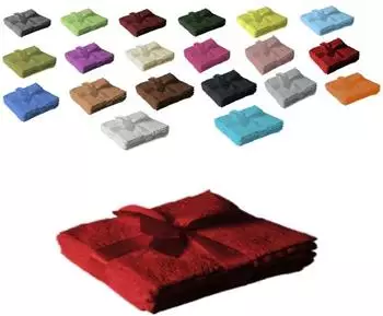 Exklusiv Heimtextil Seiftuch 4er Set 30 x 30 cm Rot