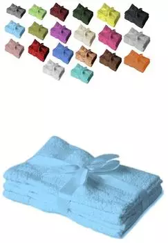 Exklusiv Heimtextil Handtuch 4er Set 50 x 100 cm Hellblau