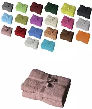 Exklusiv Heimtextil Badetuch 2er Set 100 x 150 cm Rosa