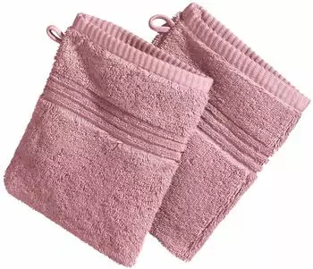 Erwin Müller Walk-Frottier Waschhandschuh Konstanz im 2er-Pack 15x21 cm altrosa