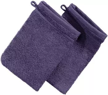Erwin Müller Walk-Frottier Waschhandschuh Heidelberg im 2er-Pack 15x21 cm lila