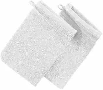 Erwin Müller Walk-Frottier Waschhandschuh Heidelberg im 2er-Pack 15x21 cm weiß