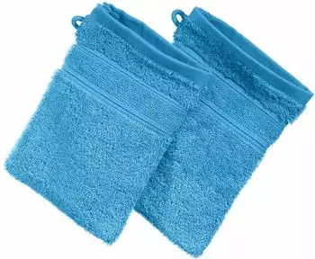 Erwin Müller Walk-Frottier Waschhandschuh Karlsruhe im 2er-Pack 15x21 cm helltürkis