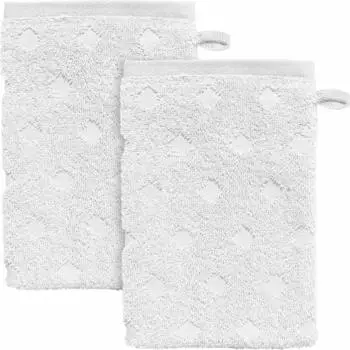 Erwin Müller Walk-Frottier Waschhandschuh Baden-Baden im 2er-Pack 15x21 cm weiß