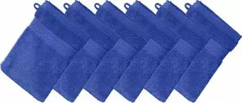 Erwin Müller Walk-Frottier Waschhandschuh Friedrichshafen im 6er-Pack 15x21 cm azur
