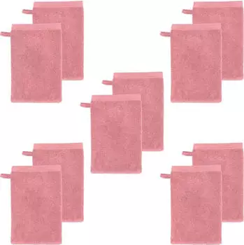 Erwin Müller Walk-Frottier Waschhandschuh Heidenheim im 10er-Pack 15x21 cm altrosa