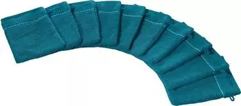 Erwin Müller Walk-Frottier Waschhandschuh Mannheim im 10er-Pack 16x21 cm petrol