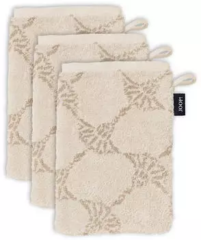 Joop! Waschlappen Doubleface (3-St) Creme Cornflower