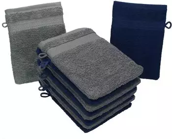 Betz Waschhandschuh PREMIUM 16x21 cm (10-tlg.) dunkelblau und anthrazit