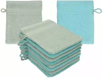 Betz Waschhandschuh PREMIUM 16x21 cm (10-tlg.) heugrün – Ocean