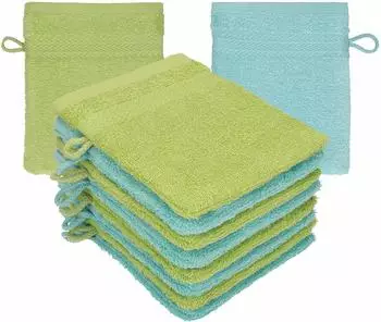 Betz Waschhandschuh PREMIUM 16x21 cm (10-tlg.) Ocean - avocadogrün