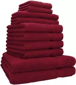 Betz Handtuch Set CLASSIC (10-tlg.) dunkelrot