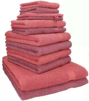 Betz Handtuch Set PREMIUM (12-tlg.) Himbeere/Beere