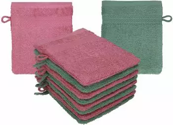 Betz Waschhandschuh PREMIUM 16x21 cm (10-tlg.) Beere - tannengrün