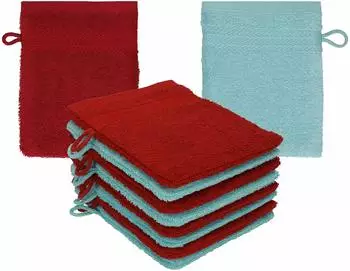 Betz Waschhandschuh PREMIUM 16x21 cm (10-tlg.) rubinrot - Ocean