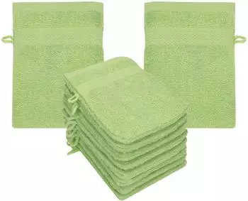 Betz Waschhandschuh PREMIUM 16x21 cm (10-tlg.) apfelgrün
