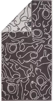 Caw&ouml; Handtuch Cute Cats 6264-77 basalt/platin 50x100cm