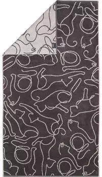 Caw&ouml; Handtuch Cute Cats 6264-77 basalt/platin 80x150cm