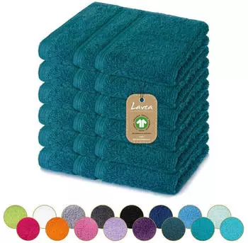 Lavea Seiftücher Bali 30x30 cm (6-St) Kiefergrün
