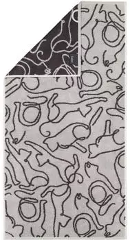 Caw&ouml; Handtuch Cute Cats 6264-70 platin/basalt 50x100cm