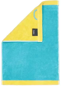 Caw&ouml; Handtuch Lifestyle Splash 7071-15 T&uuml;rkis/Apricot 30x50cm