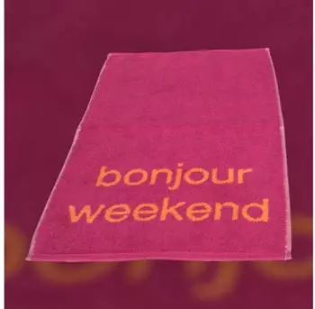Caw&ouml; Handtuch Postcards 100-05 Bonjour Weekend Pink 30x50cm