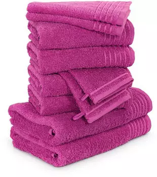 M&ouml;ve New Classic Handtuchset 10-TLG raspberry (078)