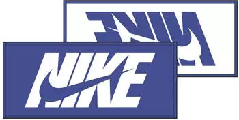 Nike Jacquard Medium Graphic Handtuch 100% Baumwolle blau/wei&szlig; 80x35cm
