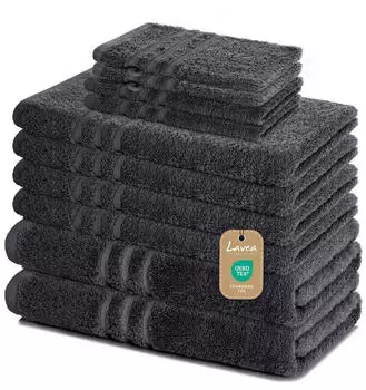 Lavea Handtuch Set Elena (10-St) Anthrazit