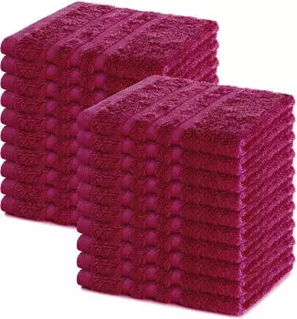 Lavea Seiftuch Set 30x30 cm Elena Frottier (20-St) Bordeaux