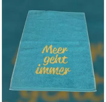 Caw&ouml; Handtuch Postcards 100-07 Meer geht immer T&uuml;rkis 30x50cm