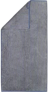 Caw&ouml; Handtuch Two-Tone Stripe 480-10 Nachtblau 50x100cm